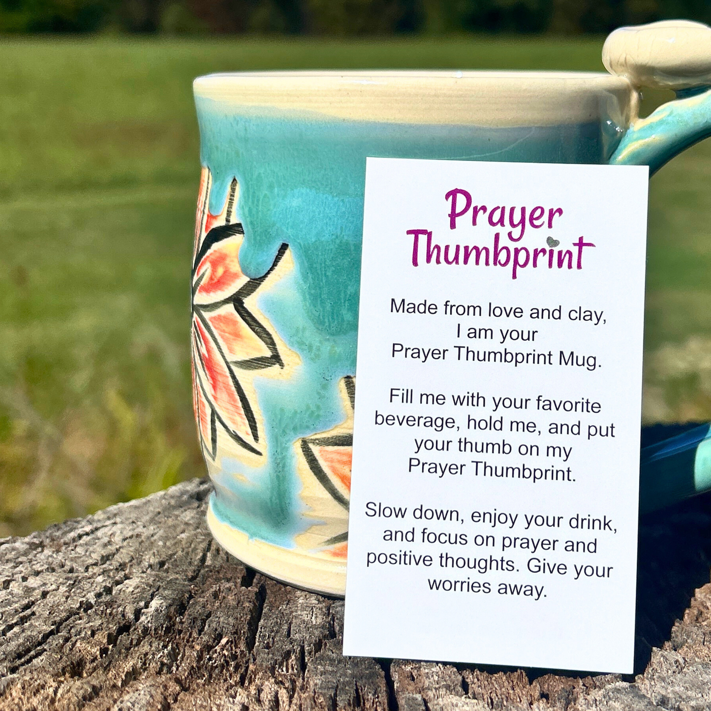 Sunflower Prayer Thumbprint Mug