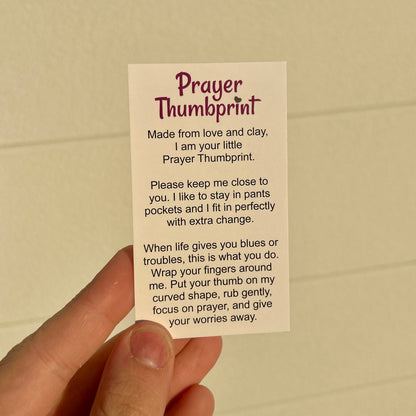 Golden Cross Prayer Thumbprint Necklace