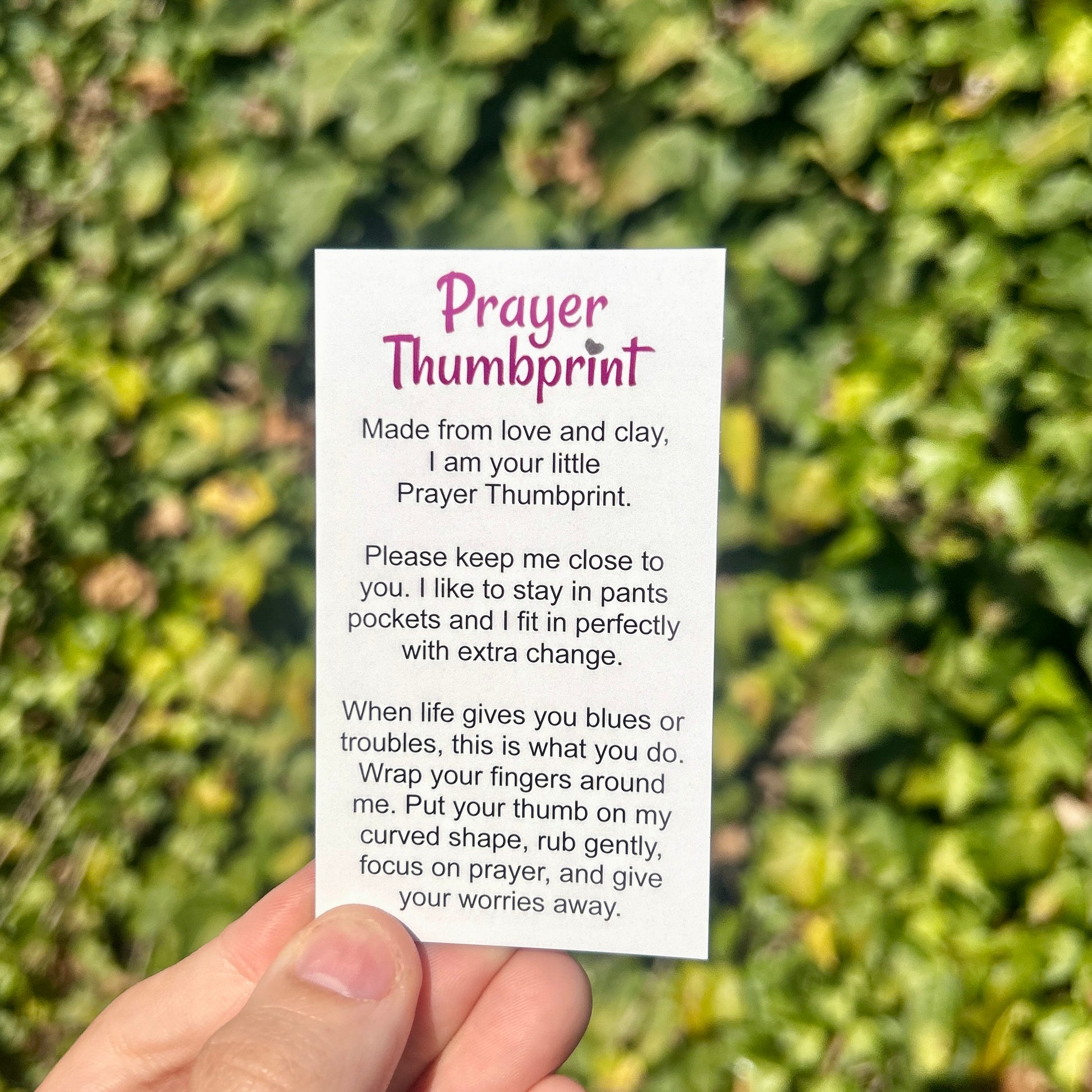 Prayer Thumbprint Card