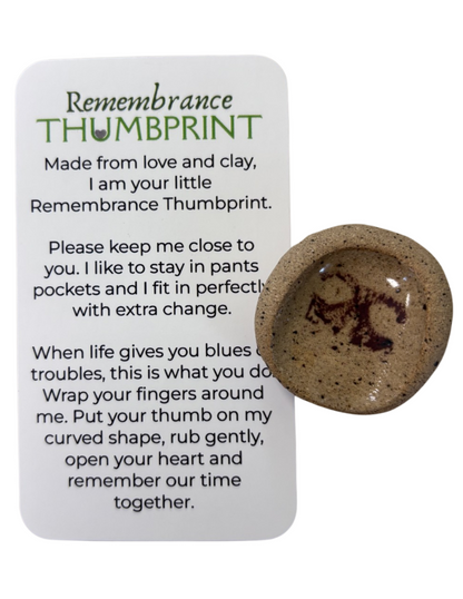 Pet Pawprint Remembrance Thumbprint