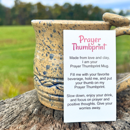 Cobalt Prayer Thumbprint Mug