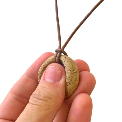 Golden Cross Prayer Thumbprint Necklace