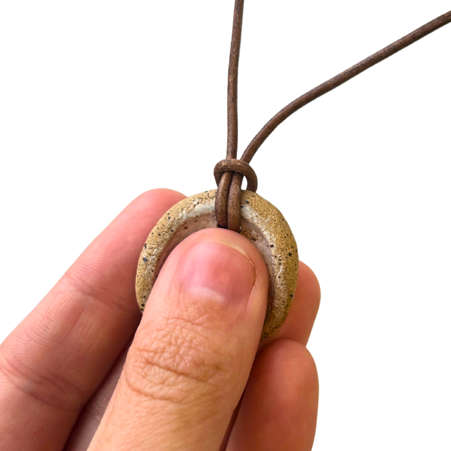 Golden Mustard Seed Prayer Thumbprint Necklace