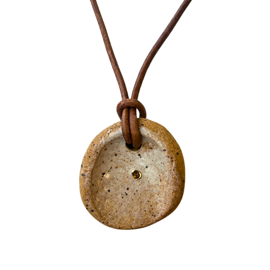 Golden Mustard Seed Prayer Thumbprint Necklace